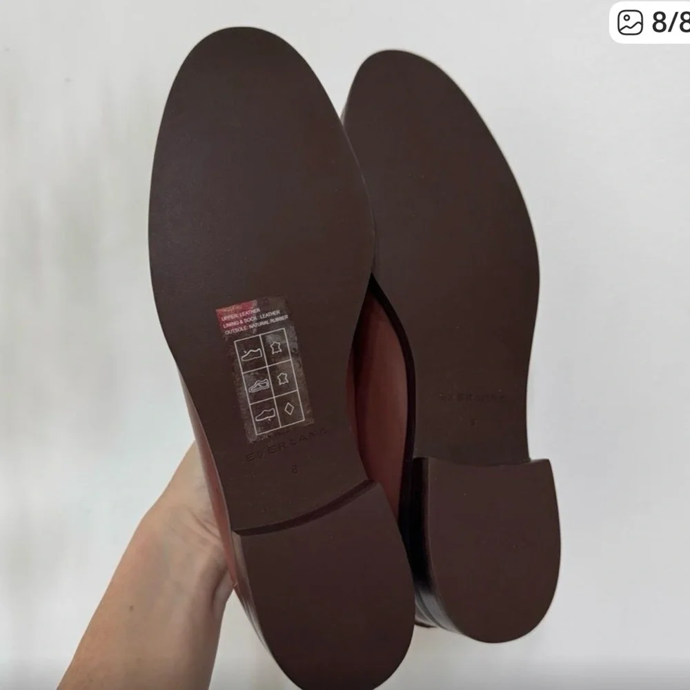 Everlane Tan Leather Loafers NEW - Picture 6 of 7